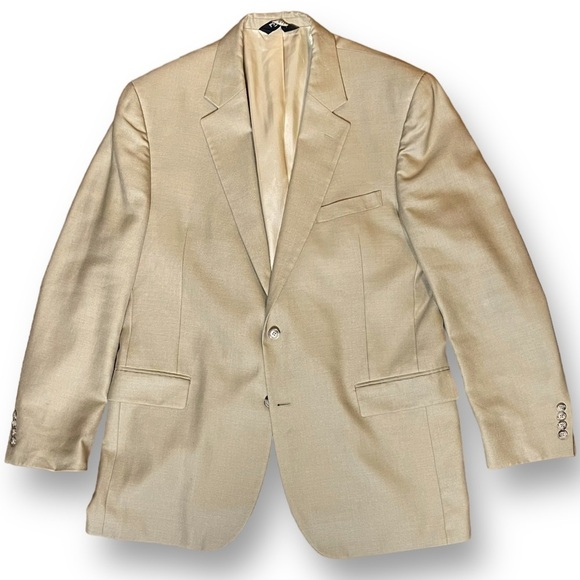 Jos. A. Bank Men’s Wool/Silk/Ramie Blend Beige Blazer - Size 44L - Picture 2 of 11